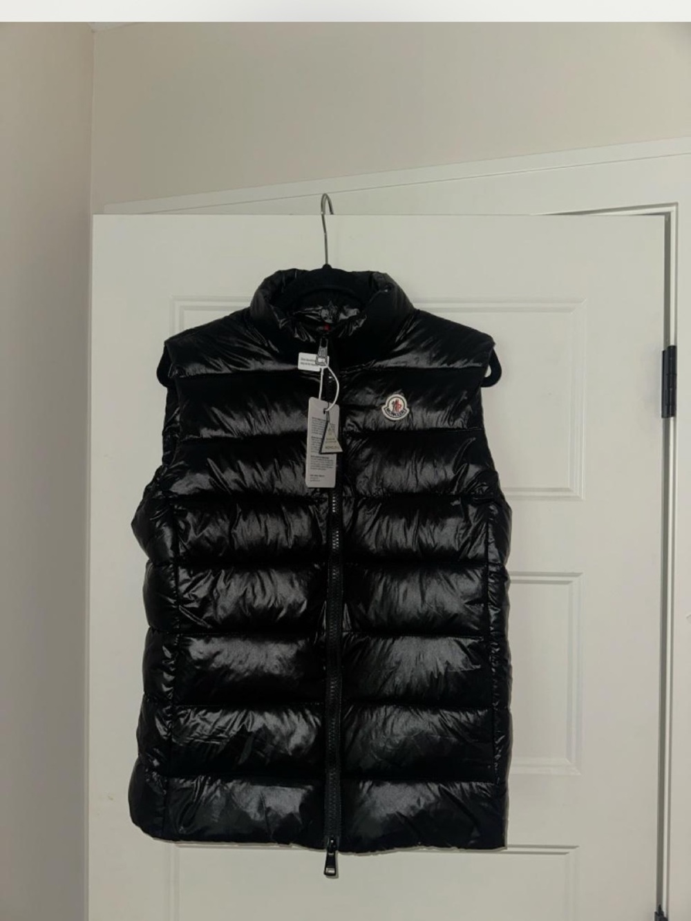 Moncler Black Shiny Quilted Down Vest